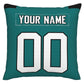 Custom J.Jaguars Pillow Decorative Throw Pillow Case - Print Personalized Football Team Fans Name & Number Birthday Gift Football Pillows