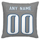 Custom D.Lions Pillow Decorative Throw Pillow Case - Print Personalized Football Team Fans Name & Number Birthday Gift Football Pillows