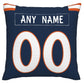 Custom D.Broncos Pillow Decorative Throw Pillow Case - Print Personalized Football Team Fans Name & Number Birthday Gift Football Pillows