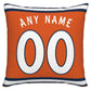 Custom D.Broncos Pillow Decorative Throw Pillow Case - Print Personalized Football Team Fans Name & Number Birthday Gift Football Pillows