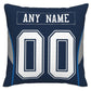Custom D.Cowboys Pillow Decorative Throw Pillow Case - Print Personalized Football Team Fans Name & Number Birthday Gift Football Pillows
