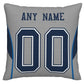 Custom D.Cowboys Pillow Decorative Throw Pillow Case - Print Personalized Football Team Fans Name & Number Birthday Gift Football Pillows