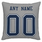 Custom D.Cowboys Pillow Decorative Throw Pillow Case - Print Personalized Football Team Fans Name & Number Birthday Gift Football Pillows