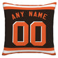 Custom C.Browns Pillow Decorative Throw Pillow Case - Print Personalized Football Team Fans Name & Number Birthday Gift Football Pillows