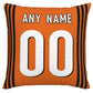 Custom C.Bengals Pillow Decorative Throw Pillow Case - Print Personalized Football Team Fans Name & Number Birthday Gift Football Pillows