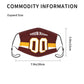 Custom W.Commanders Face Covering Football Team Decorative Adult Face Mask With Filters PM 2.5 Burgundy 2-Pack