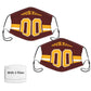 Custom W.Commanders Face Covering Football Team Decorative Adult Face Mask With Filters PM 2.5 Burgundy Gold 2-Pack