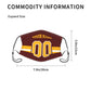 Custom W.Commanders Face Covering Football Team Decorative Adult Face Mask With Filters PM 2.5 Burgundy Gold 2-Pack