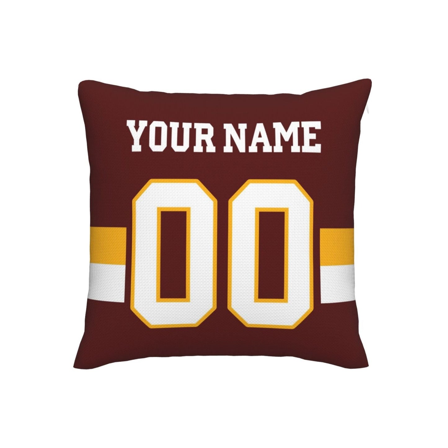Custom Burgundy W.Commanders Decorative Throw Pillow Case - Print Personalized Football Team Fans Name & Number Birthday Gift
