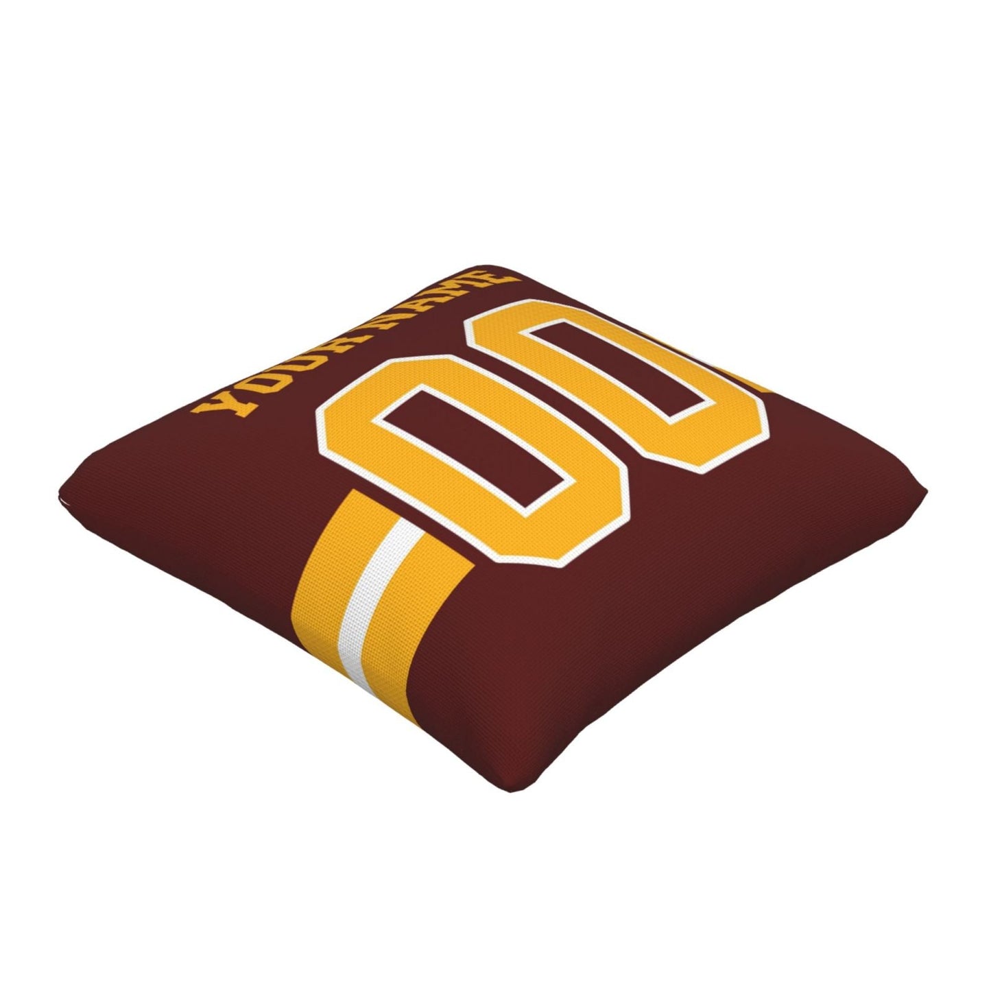 Custom Burgundy Gold W.Commanders Decorative Throw Pillow Case - Print Personalized Football Team Fans Name & Number Birthday Gift