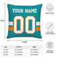 Custom M.Dolphins Pillow Decorative Throw Pillow Case - Print Personalized Football Team Fans Name & Number Birthday Gift Football Pillows