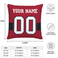 Custom H.Texans Pillow Decorative Throw Pillow Case - Print Personalized Football Team Fans Name & Number Birthday Gift Football Pillows