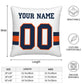 Custom D.Broncos Pillow Decorative Throw Pillow Case - Print Personalized Football Team Fans Name & Number Birthday Gift Football Pillows