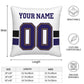 Custom B.Ravens Pillow Purple Football Team Decorative Throw Pillow Case Print Personalized Football Style Fans Letters & Number Birthday Gift Football Pillows