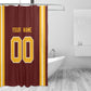 Custom W.Commanders Football style personalized shower curtain custom design name and number set of 12 shower curtain hooks Rings