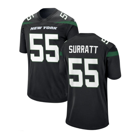 NY.Jets #55 Chazz Surratt Black Game Jersey Stitched American Football Jerseys
