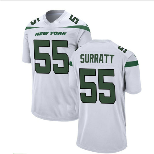 NY.Jets #55 Chazz Surratt White Game Jersey Stitched American Football Jerseys