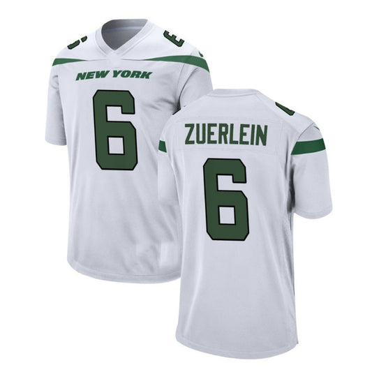 NY.Jets #6 Greg Zuerlein White Game Jersey Stitched American Football Jerseys