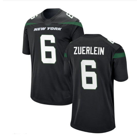 NY.Jets #6 Greg Zuerlein Black Game Jersey Stitched American Football Jerseys