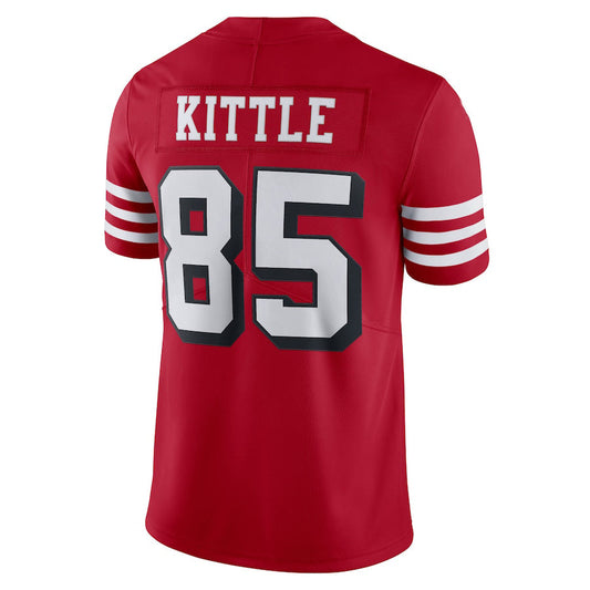 SF.49ers #85 George Kittle New Red Black Stitched American Football Jerseys 2022