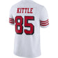 SF.49ers #85 George Kittle New White Black Stitched American Football Jerseys 2022