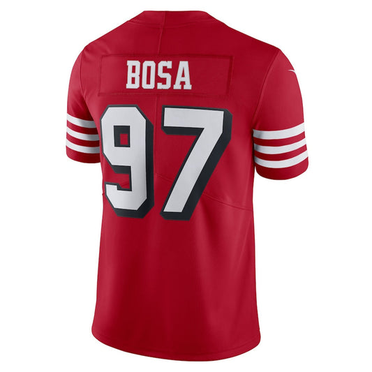 SF.49ers  #97 Nick Bosa New Red Black Stitched American Football Jerseys 2022