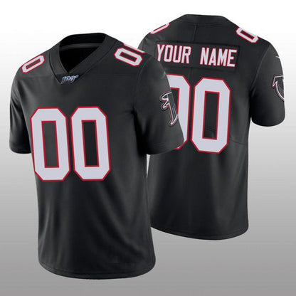 A.Falcons Custom Black Classic Limited 100th Season Jersey Stitched Football Jerseys