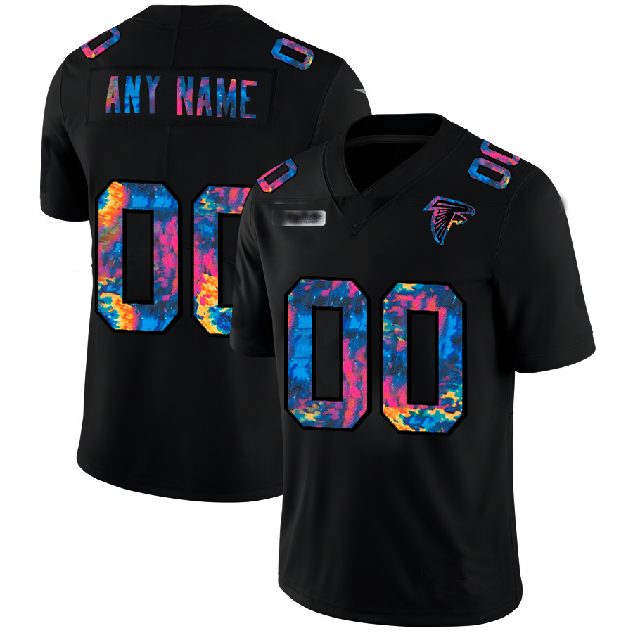 Football Jerseys A.Falcons Custom Multi-Color Black 2020 Crucial Catch Vapor Untouchable Limited Jersey American Stitched Jerseys