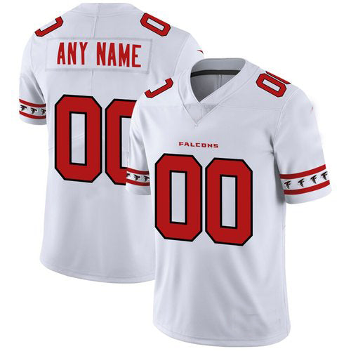 Custom A.Falcons White Team Logo Vapor Limited Jersey Stitched American Football Jerseys