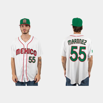 #55 ADRIAN MARTINEZ MEXICO BASEBALL 2023 WORLD BASEBALL CLASSIC JERSEY – WHITE Stitches Baseball Jerseys