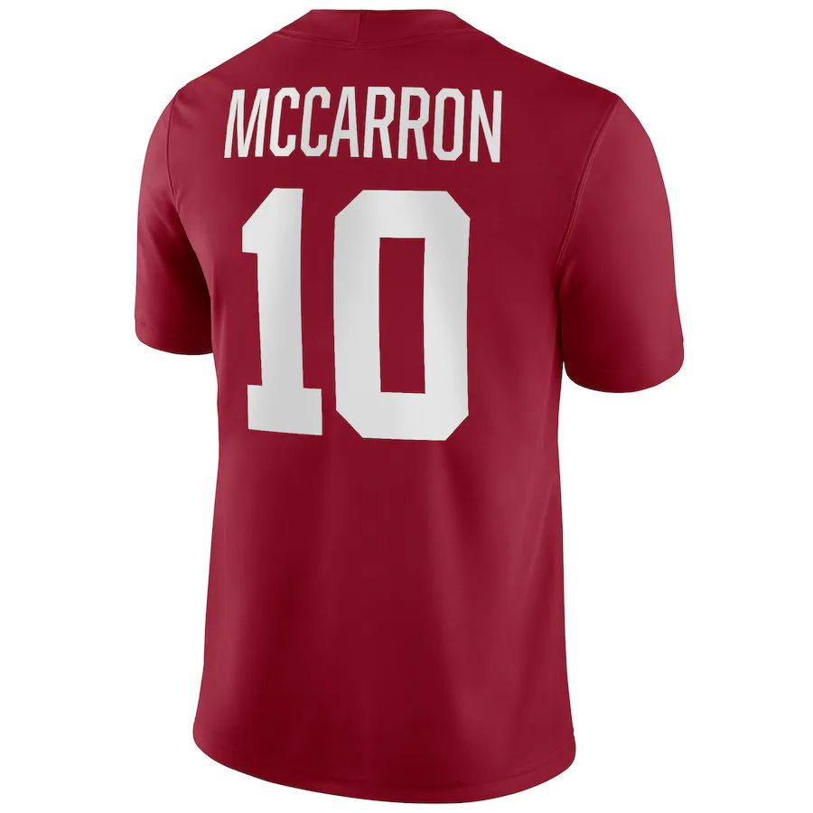 A.Crimson Tide #10 AJ McCarron Game Jersey Crimson Stitched American College Jerseys