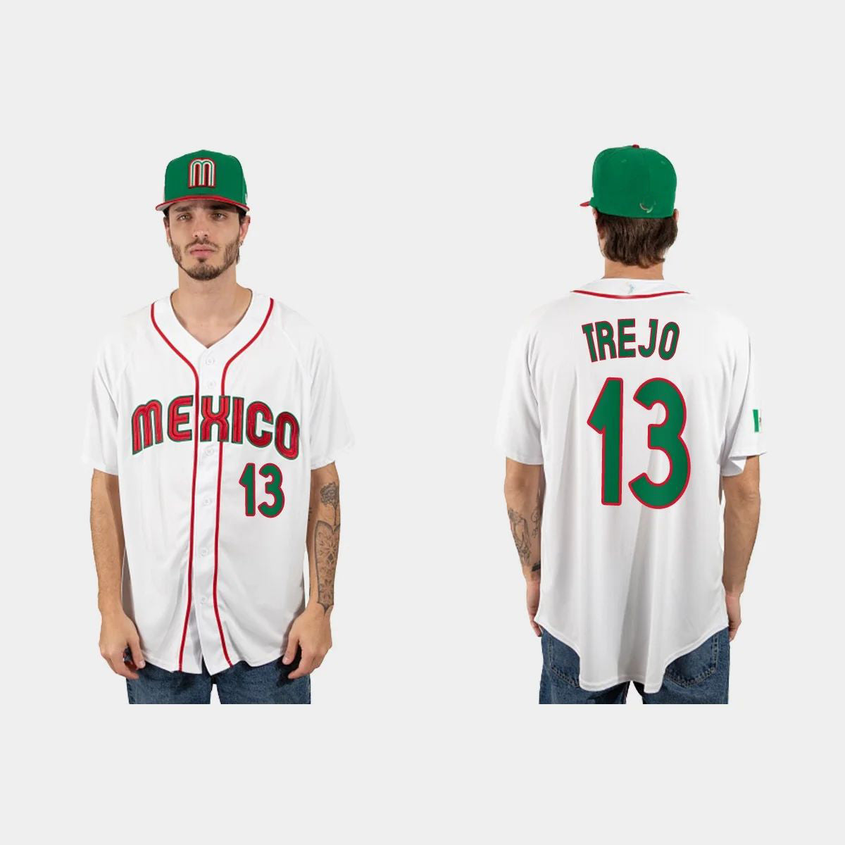 #13 ALAN TREJO MEXICO BASEBALL 2023 WORLD BASEBALL CLASSIC JERSEY – WHITE  Stitches Baseball Jerseys
