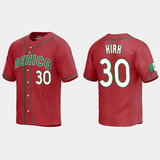 #30 ALEJANDRO KIRK MEXICO BASEBALL 2023 WORLD BASEBALL CLASSIC REPLICA JERSEY – RED Stitches Baseball Jerseys