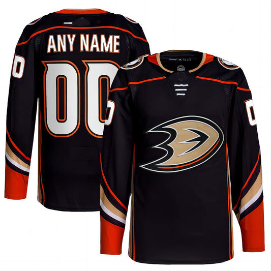 Custom A.Ducks  Home Authentic Pro Jersey Black Stitched American Hockey Jerseys