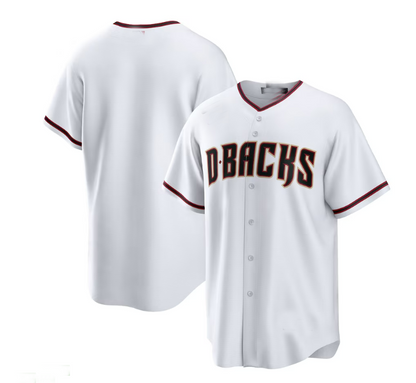 Arizona Diamondbacks Home Blank Replica Jersey - White Stitches Baseball Jerseys