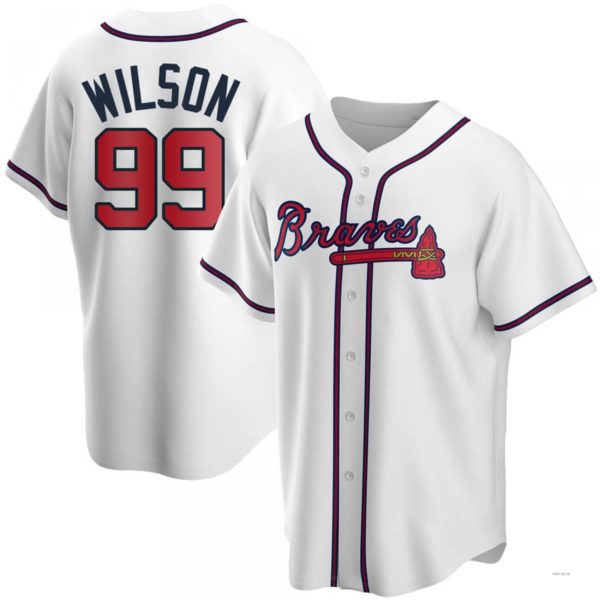 Atlanta Braves #99 Brooks Wilson White Home Jersey Stitches Baseball Jerseys