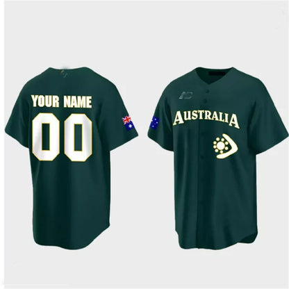 Custom 2023 World Baseball Classic Jersey – Green Stitches Baseball Jerseys