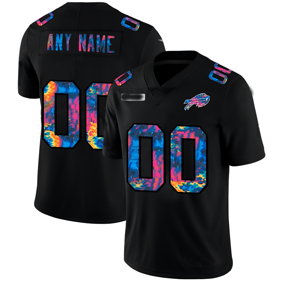 Football Jerseys B.Bills Custom Multi-Color Black 2020 Crucial Catch Vapor Untouchable Limited Jersey American Stitched Jerseys