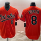 Baltimore Orioles #8 Cal Ripken Jr Number Orange Cool Base Stitched Jersey Baseball Jerseys