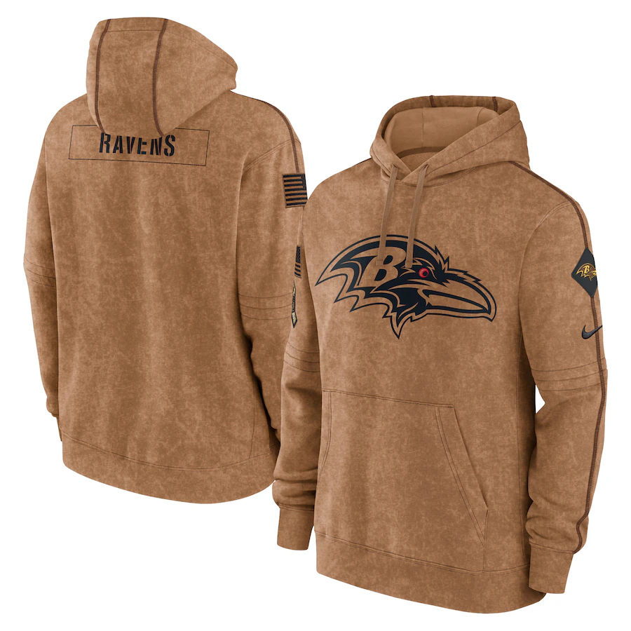 B.Ravens 2023 Salute To Service Club Pullover Hoodie Cheap sale Birthday and Christmas gifts Stitched American Football Jerseys