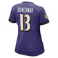 B.Ravens #13 Devin Duvernay Purple Game Jersey Stitched American Football Jerseys