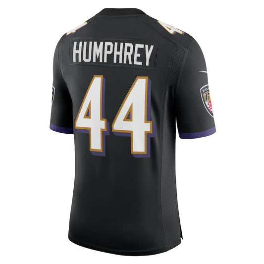 B.Ravens #44 Marlon Humphrey Black Vapor Limited Jersey Stitched American Football Jerseys