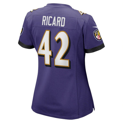 B.Ravens #42 Patrick Ricard Purple Game Jersey Stitched American Football Jerseys