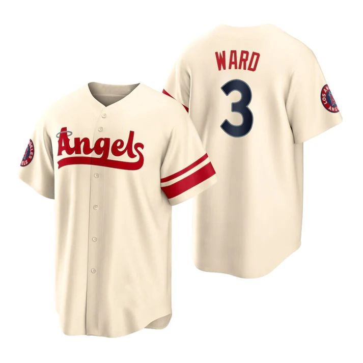 Los Angeles Angels #3 Taylor Ward Cream Stitched 2022 City Connect Jersey Men Youth Women Baseball Jerseys