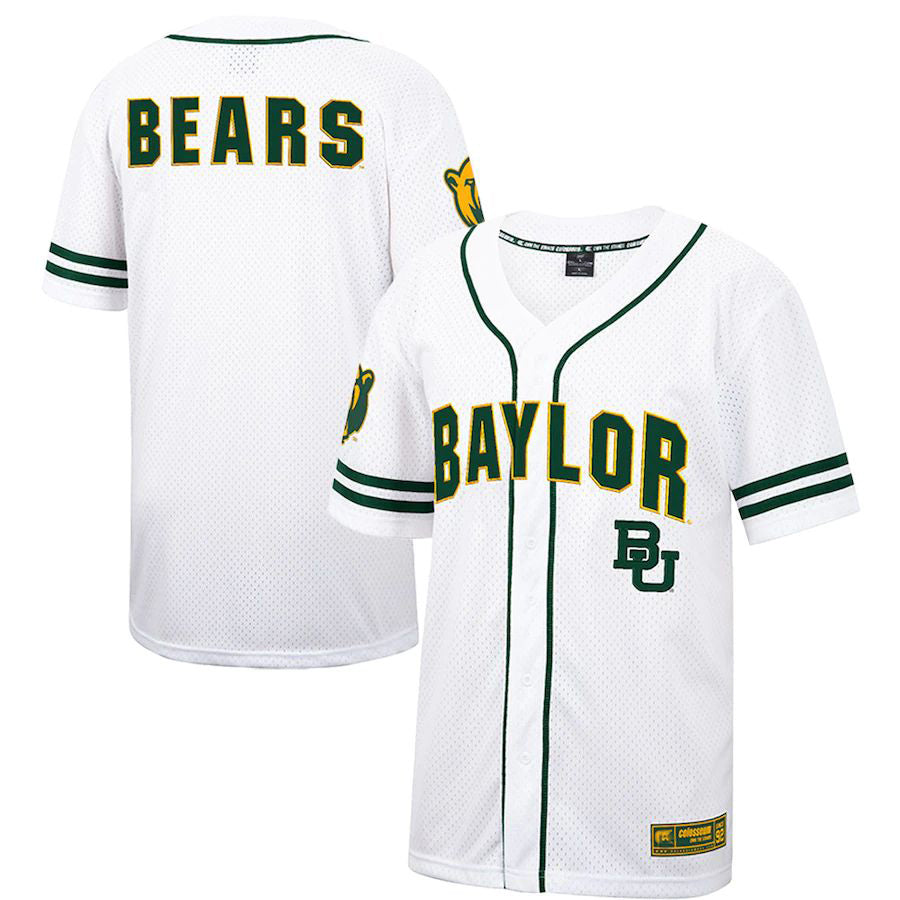 B.Bears Colosseum Free Spirited Baseball Jersey White Stitched American College Jerseys