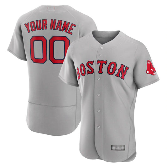 Custom Boston Red Sox Gray Road Authentic Custom Jersey Baseball Jerseys