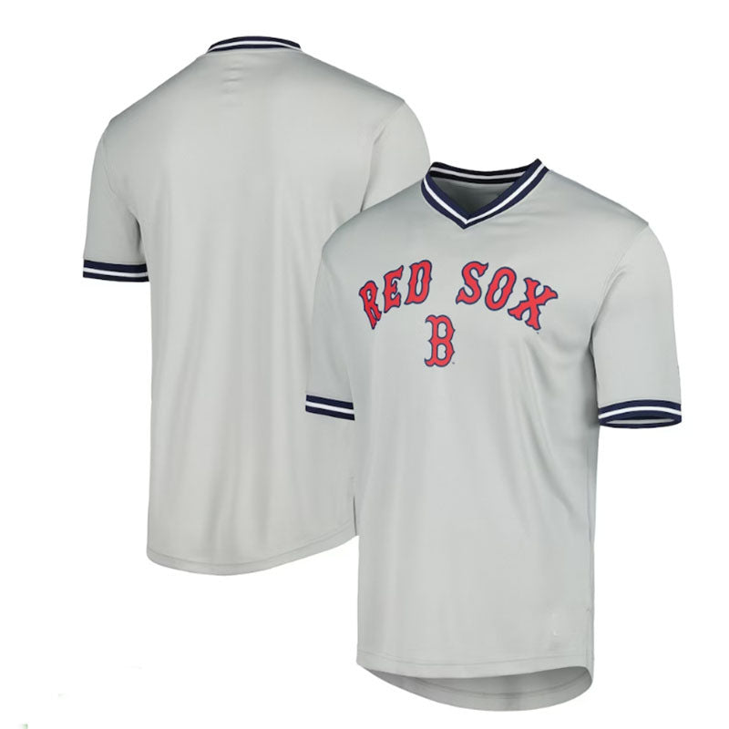 Boston Red Sox V-Neck Jersey - Gray Baseball Jerseys