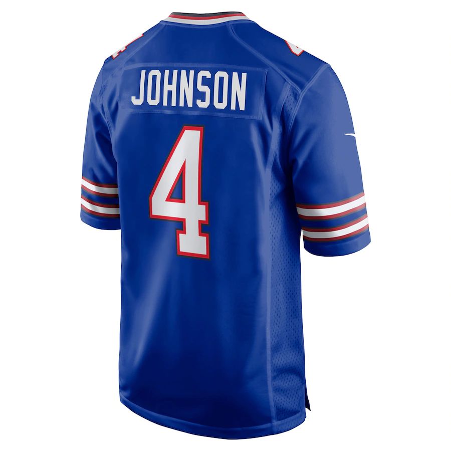 B.Bills #4 Jaquan Johnson Royal Game Jersey American Stitched Football Jerseys