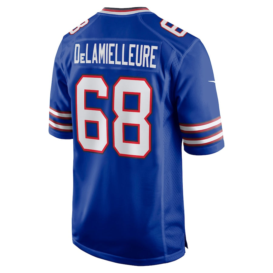 B.Bills #68 Joe DeLamielleure Royal Game Retired Player Jersey American Stitched Football Jerseys