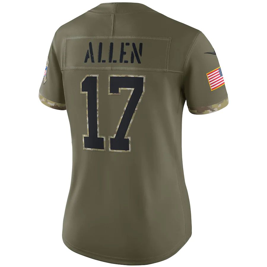 B.Bills #17 Josh Allen Olive 2022 Salute To Service Limited Jersey American Stitched Football Jerseys